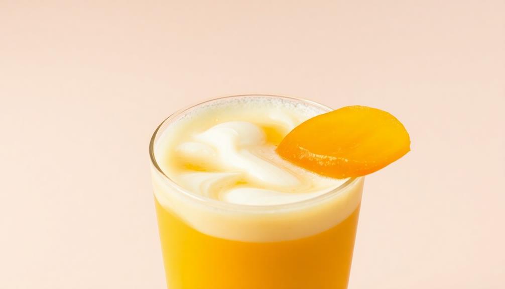 creamy mango yogurt drink