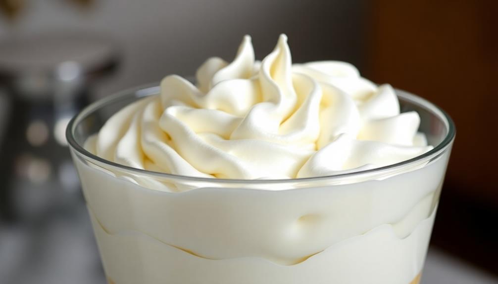 create whipped cream layers