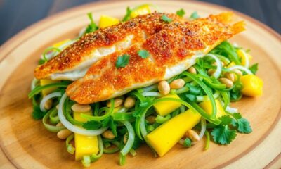 crispy catfish mango salad