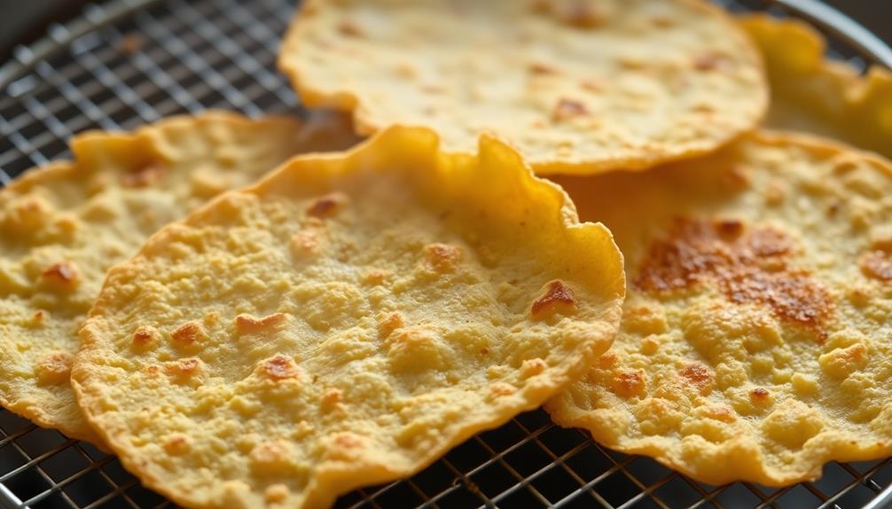 crispy fried corn tortillas