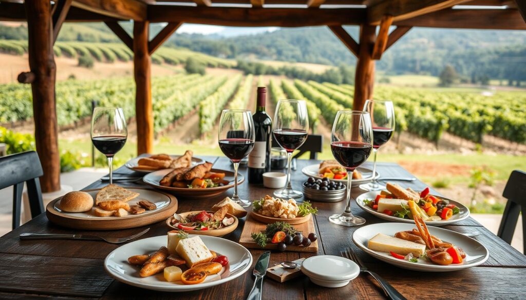 culinary pairings in winery dining