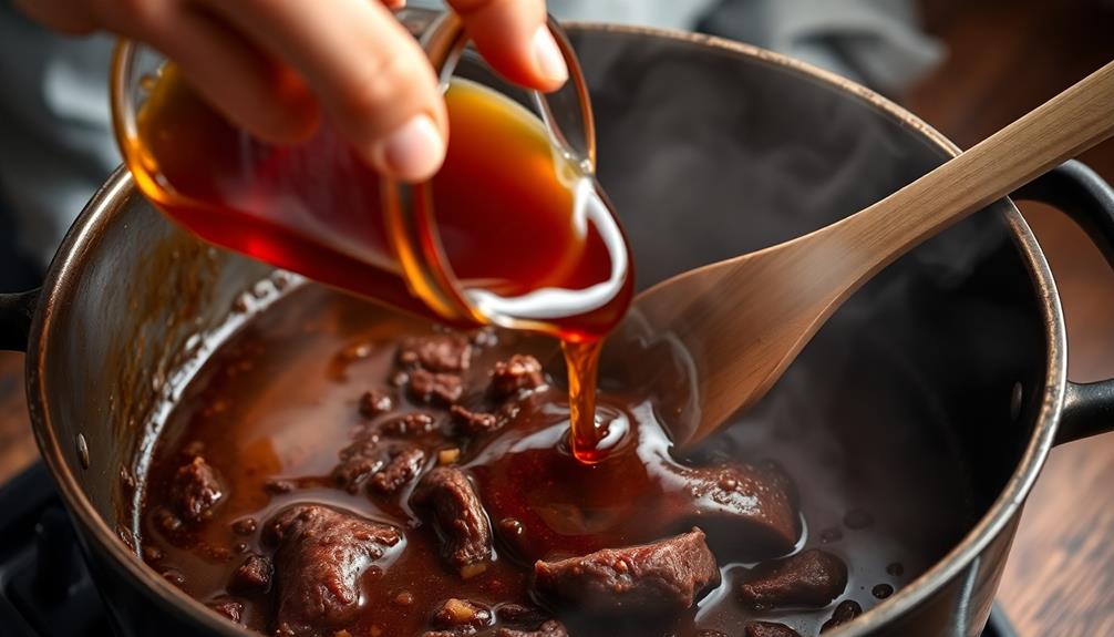 deglaze pan using broth