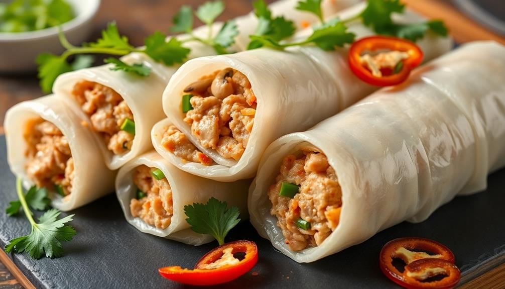 delicious vietnamese rice rolls