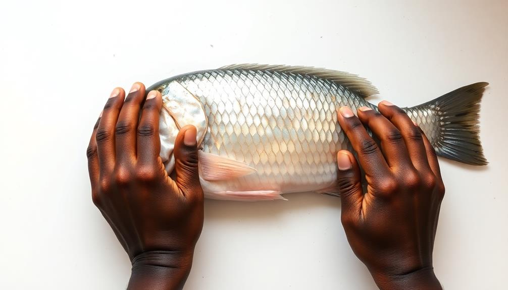 drain and dry fish