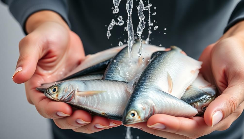 drain and rinse herring