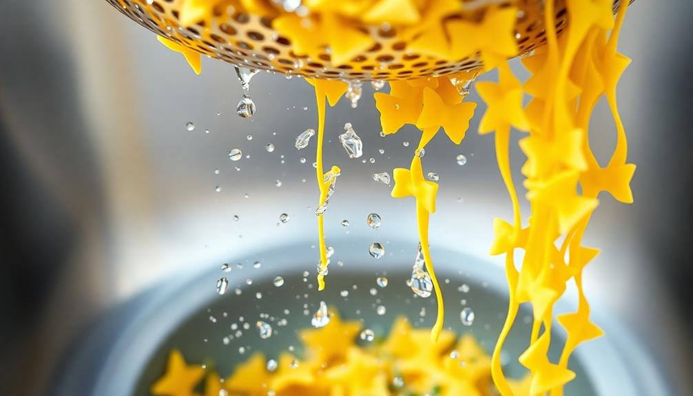 drain and rinse pasta