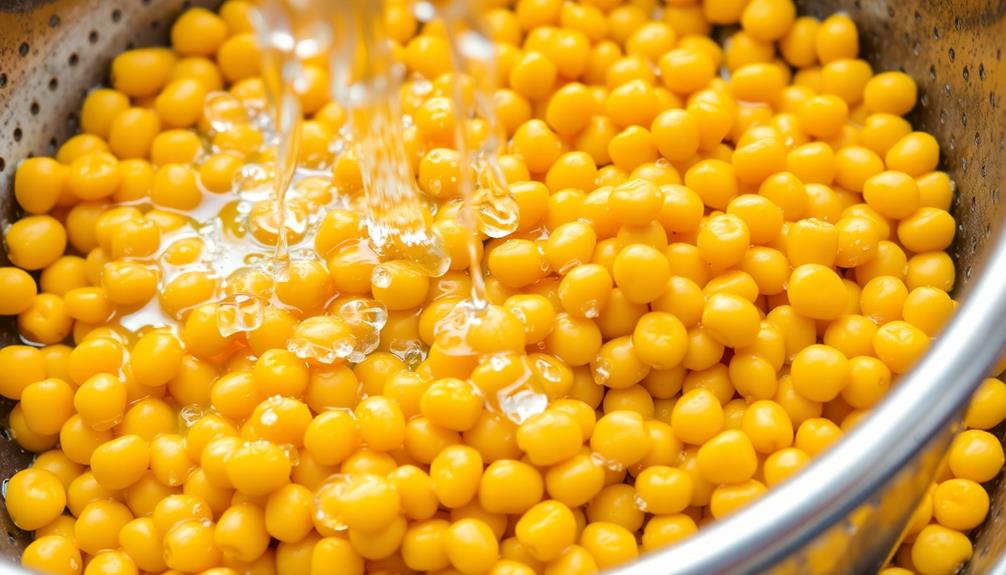 drain and rinse peas