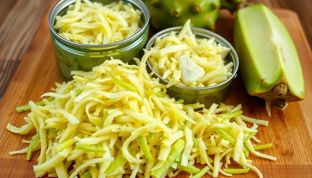 drain and shred jackfruit