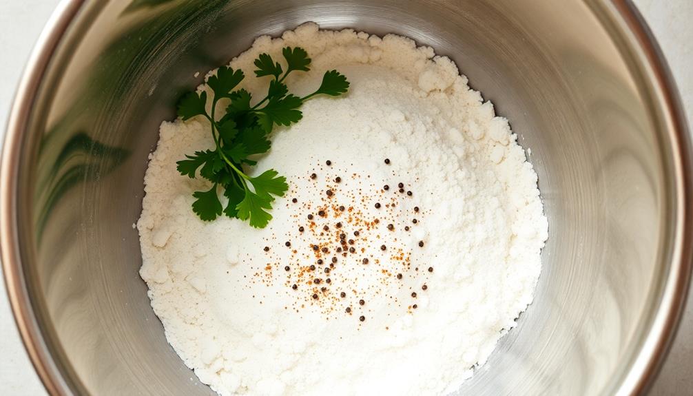 dredge calamari seasoned flour