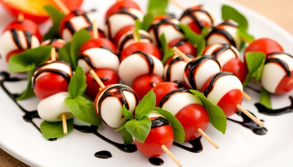 drizzle balsamic glaze evenly