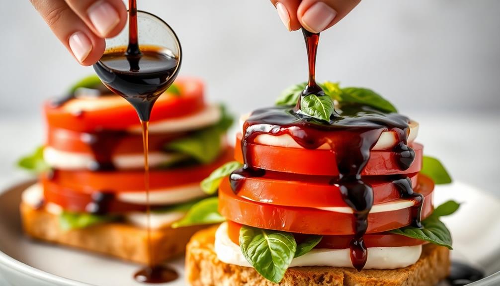 drizzle balsamic glaze sandwiches