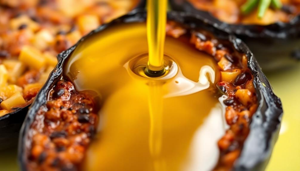 drizzle olive oil before serving