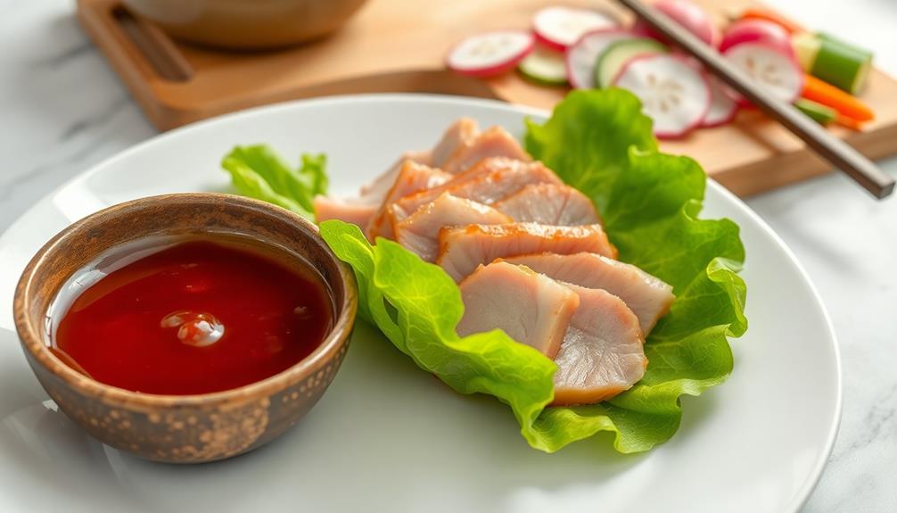 drizzle with spicy sauce
