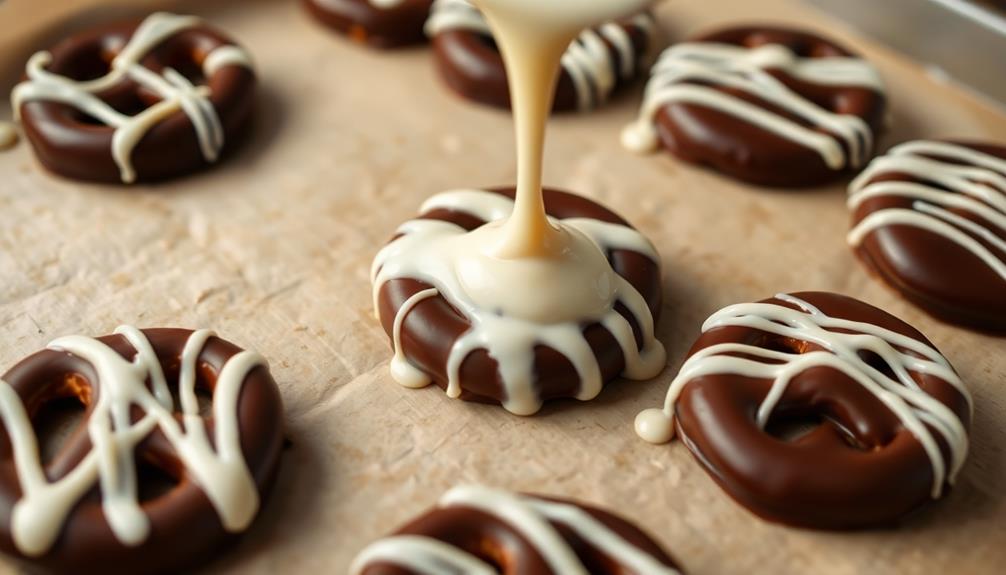 drizzle with white chocolate