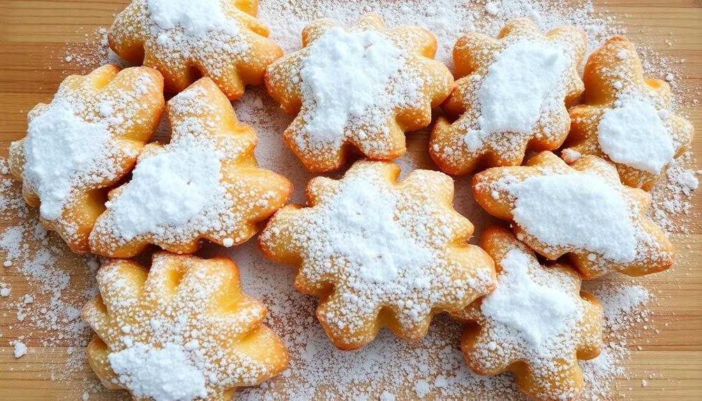 dusting with powdered sugar