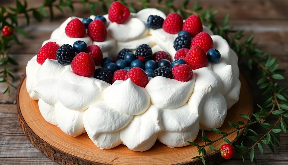 elegant meringue dessert centerpiece