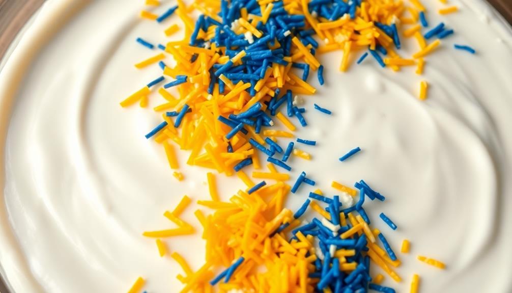 evenly sprinkle shredded cheese