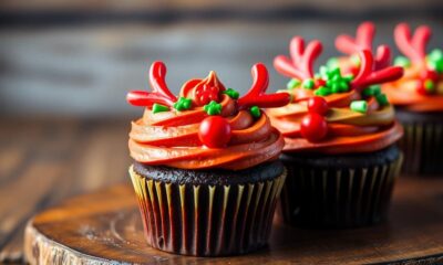 festive reindeer cupcake treats