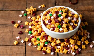 festive reindeer puppy chow