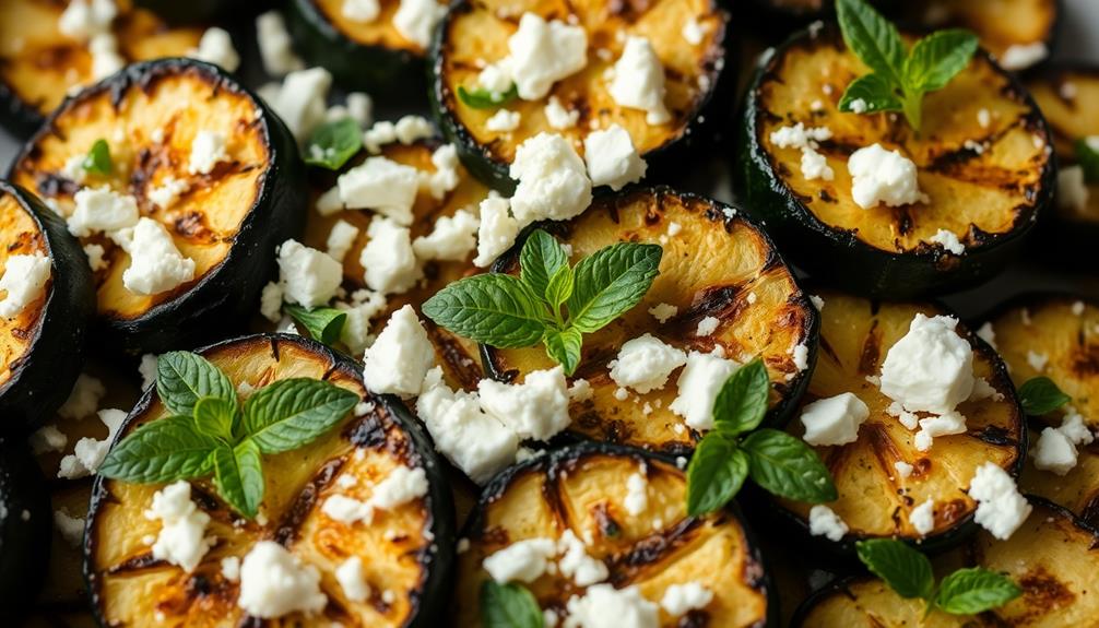 feta and mint sprinkle
