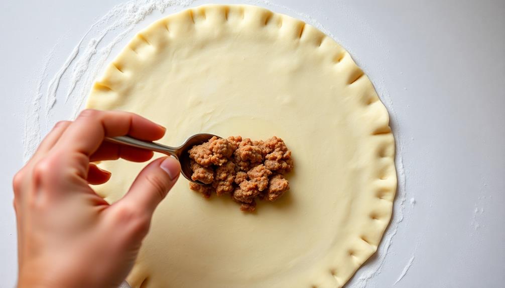 fill dough circles step