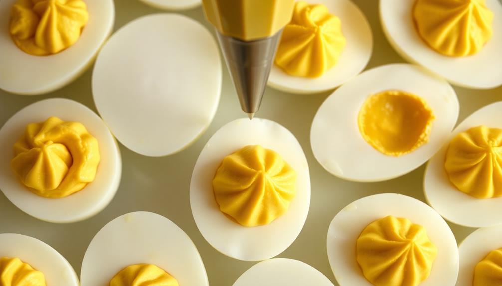 fill egg white halves