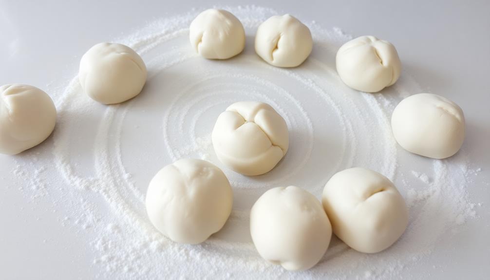 form dough into balls