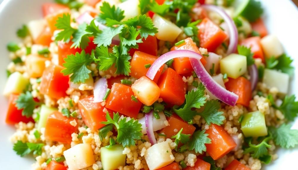 fresh parsley salad dish