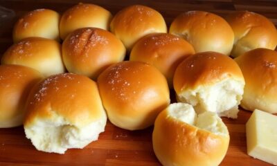 freshly baked dinner rolls