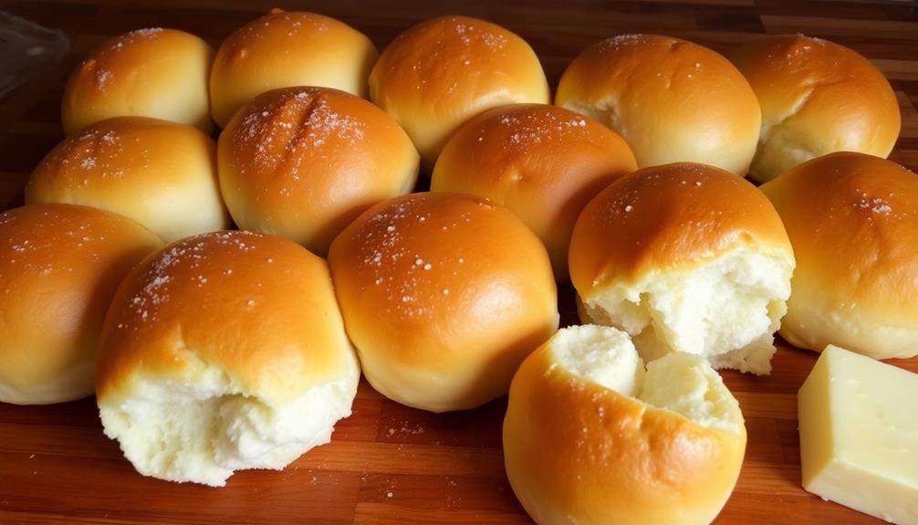 freshly baked dinner rolls