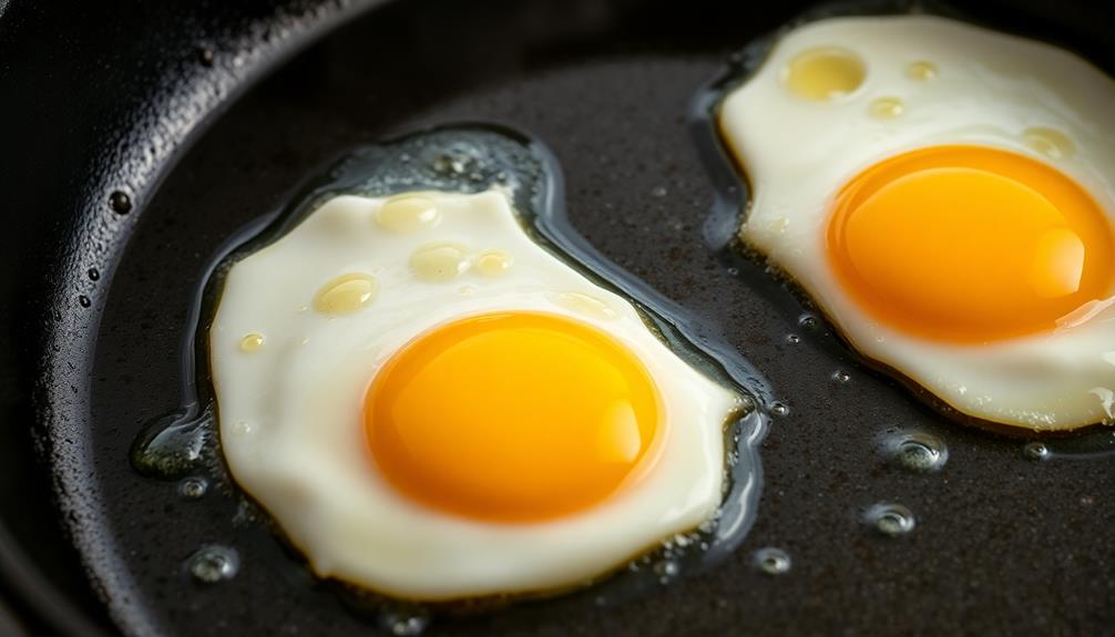 fry eggs to preference