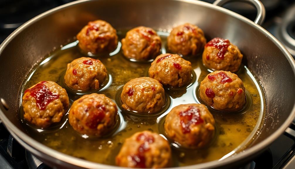 fry meatballs in batches