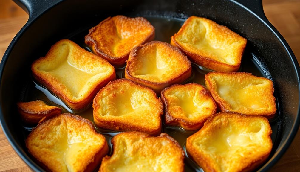 fry soaked bread slices