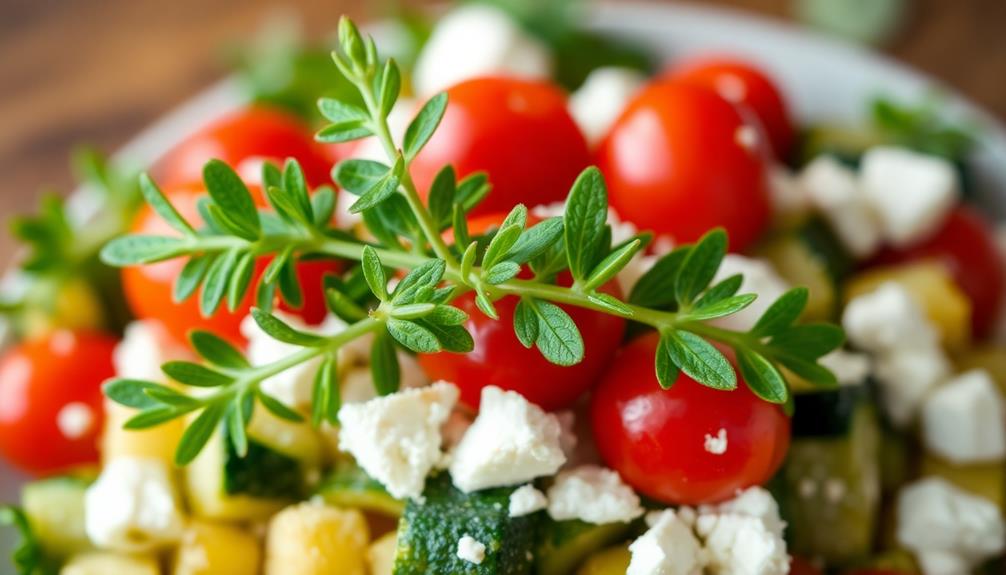 garnish using fresh herbs