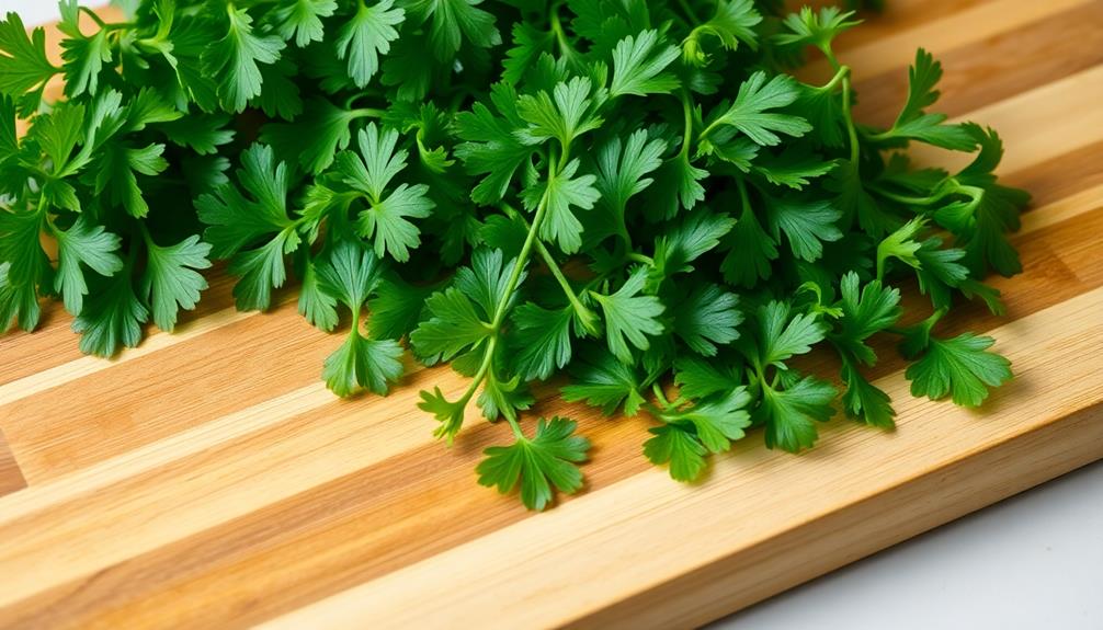 garnish using fresh herbs