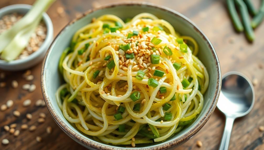 garnish using sesame seeds