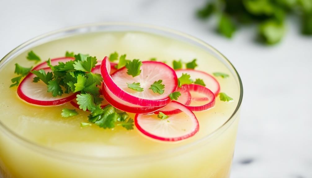 garnish with cilantro radish