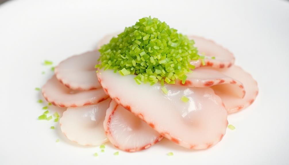 garnish with grated wasabi