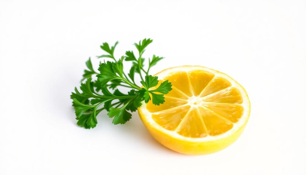 garnish with parsley lemon