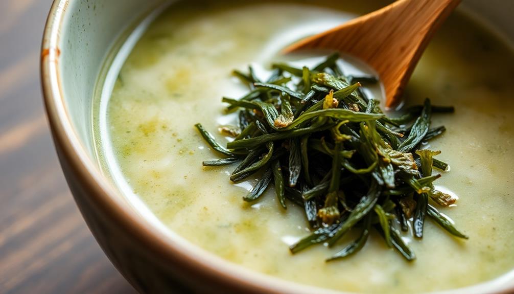 garnish with seaweed flakes