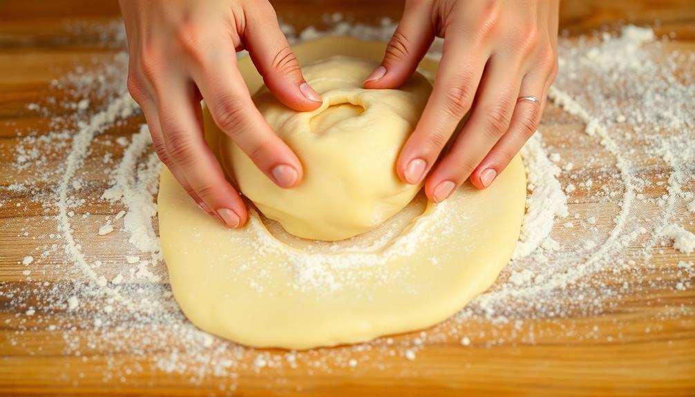 gently knead the dough