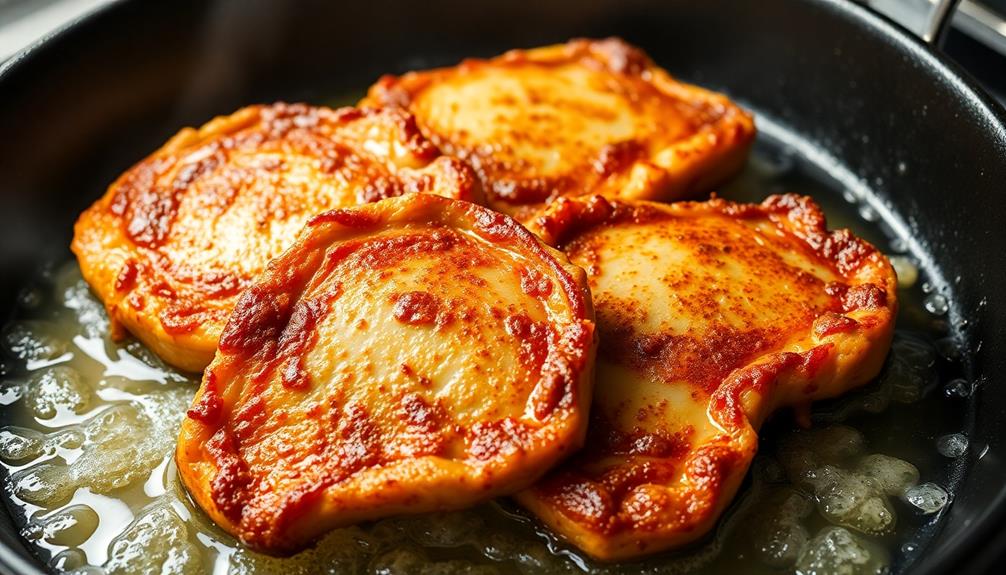 golden brown pork chops