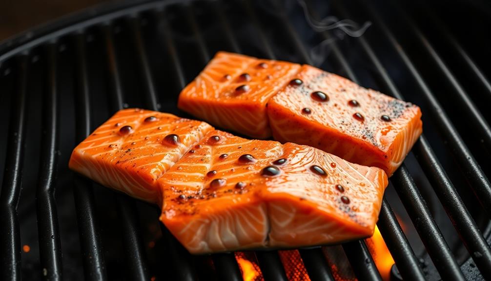 grill salmon for cooking