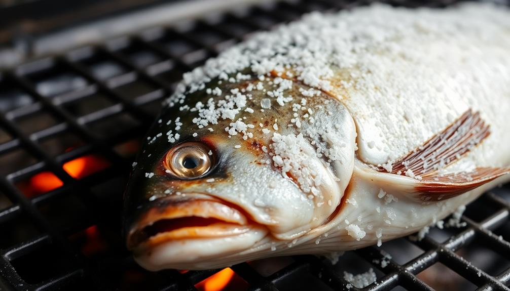 grill salt crusted fish