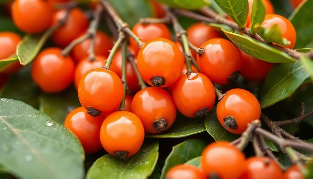 harvest ripe sea buckthorn