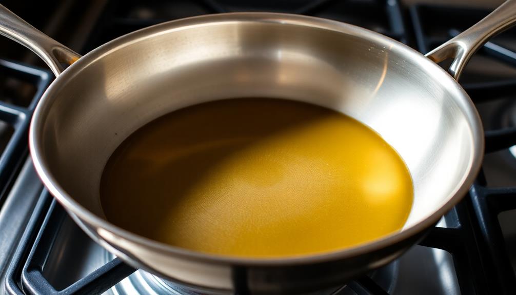 heat oil in pan