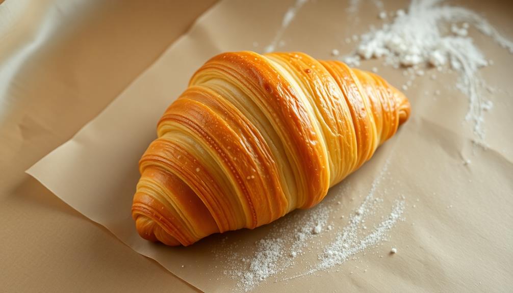 homemade croissants laminated dough