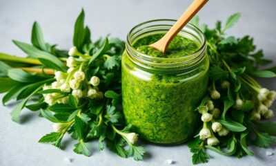 homemade wild garlic pesto