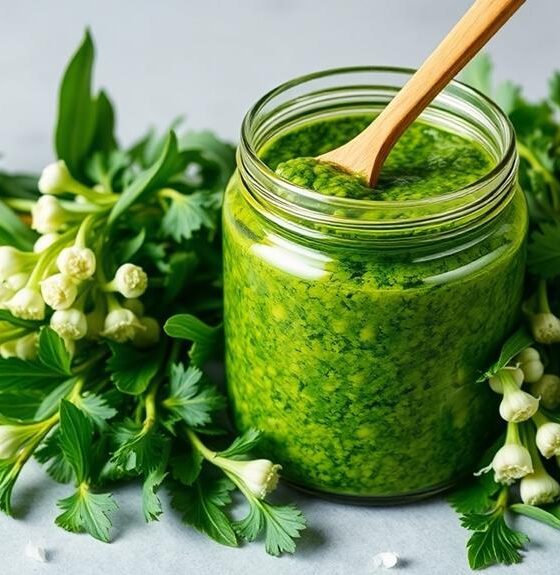 homemade wild garlic pesto