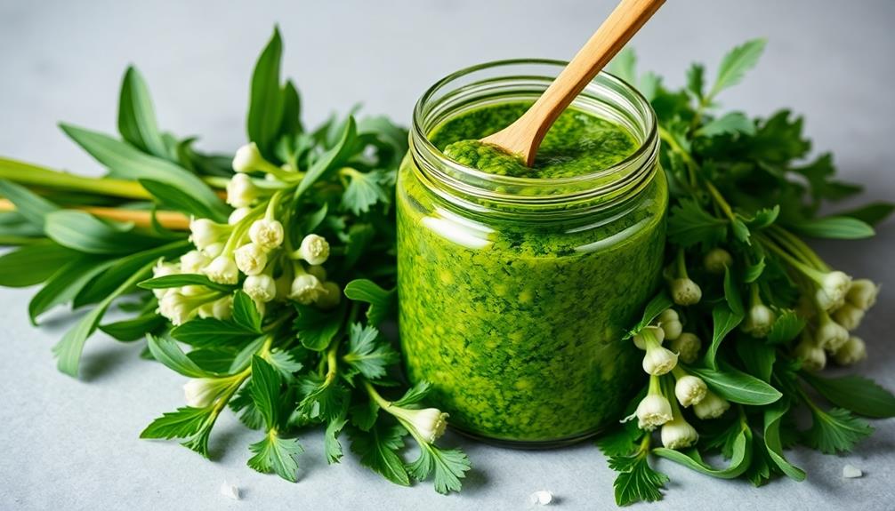 homemade wild garlic pesto